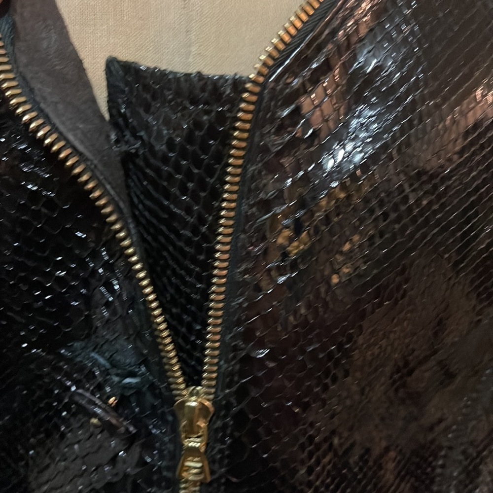 Gianfranco Ferre Black Python Snake Skin Lace Up … - image 8